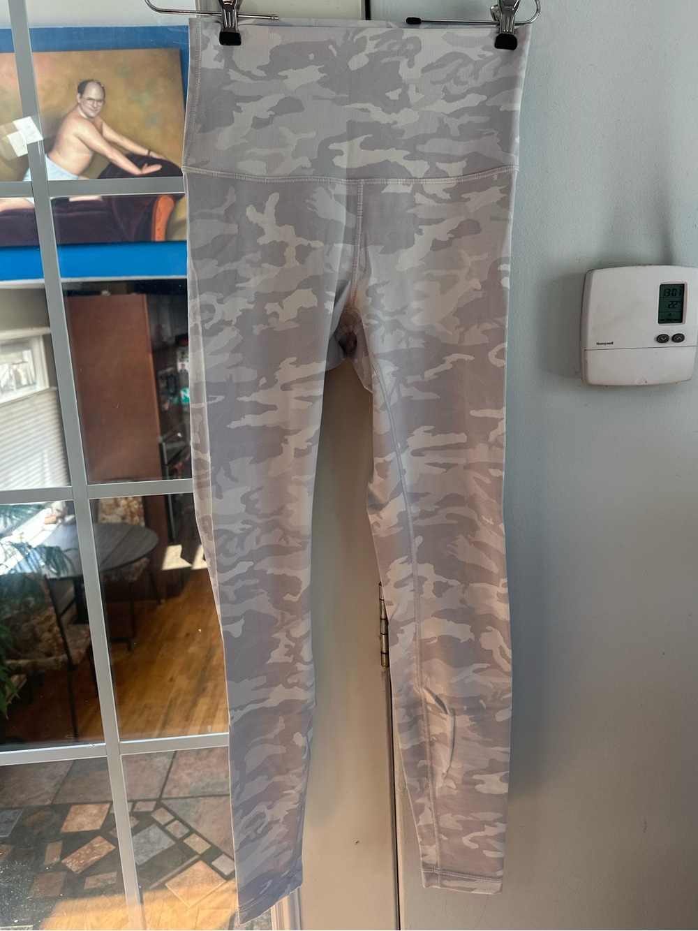 LULULEMON size 8 grey camo leggings.